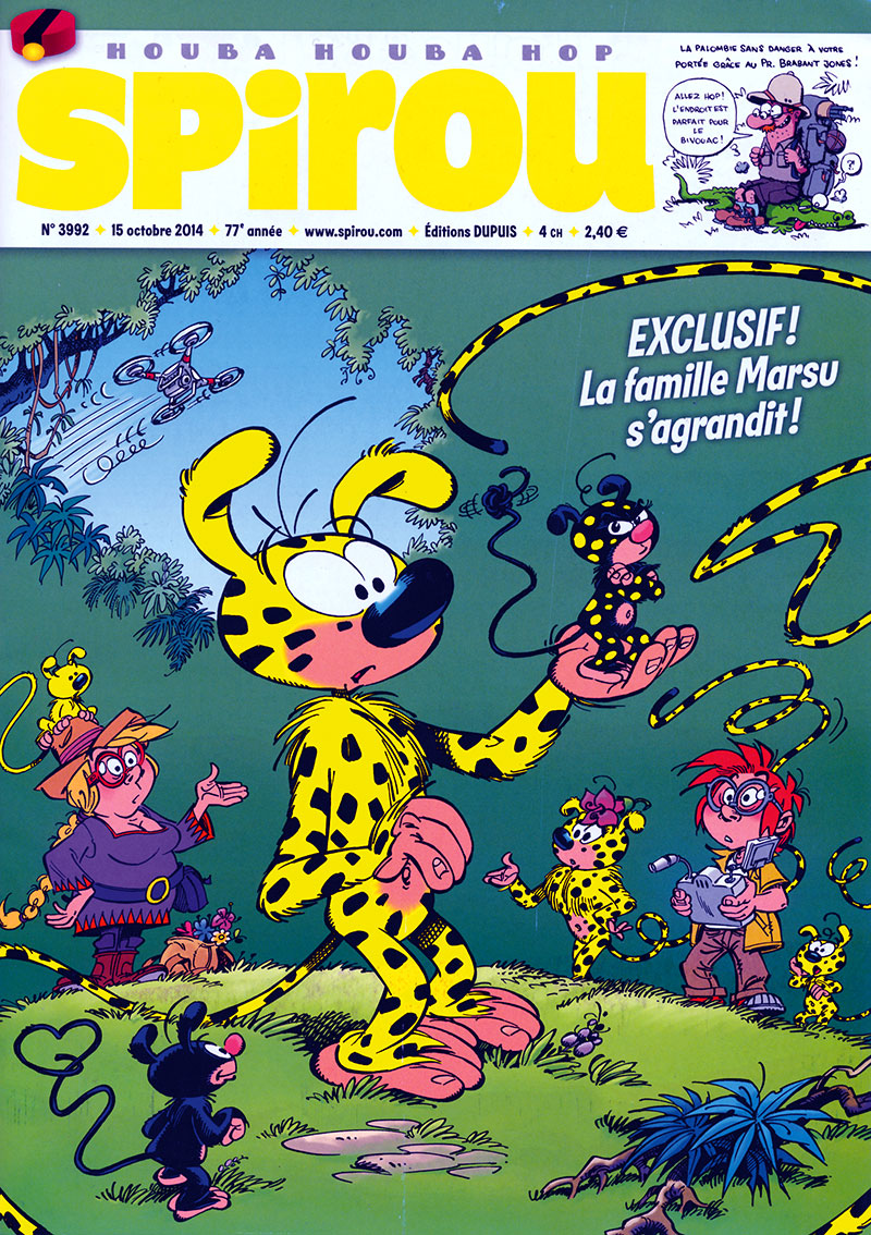 Das Cover der neuen Spirou-Ausgabe mit dem Start der neuen Marsu-Geschichte von Batem