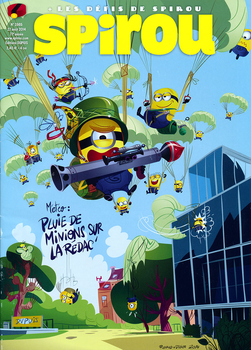 Die Minions auf dem Cover von Spirou 3985