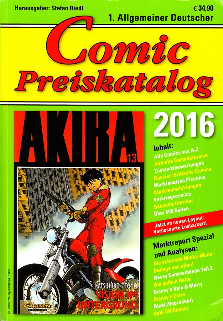 Comic-Preiskatalog 2016 Softcover