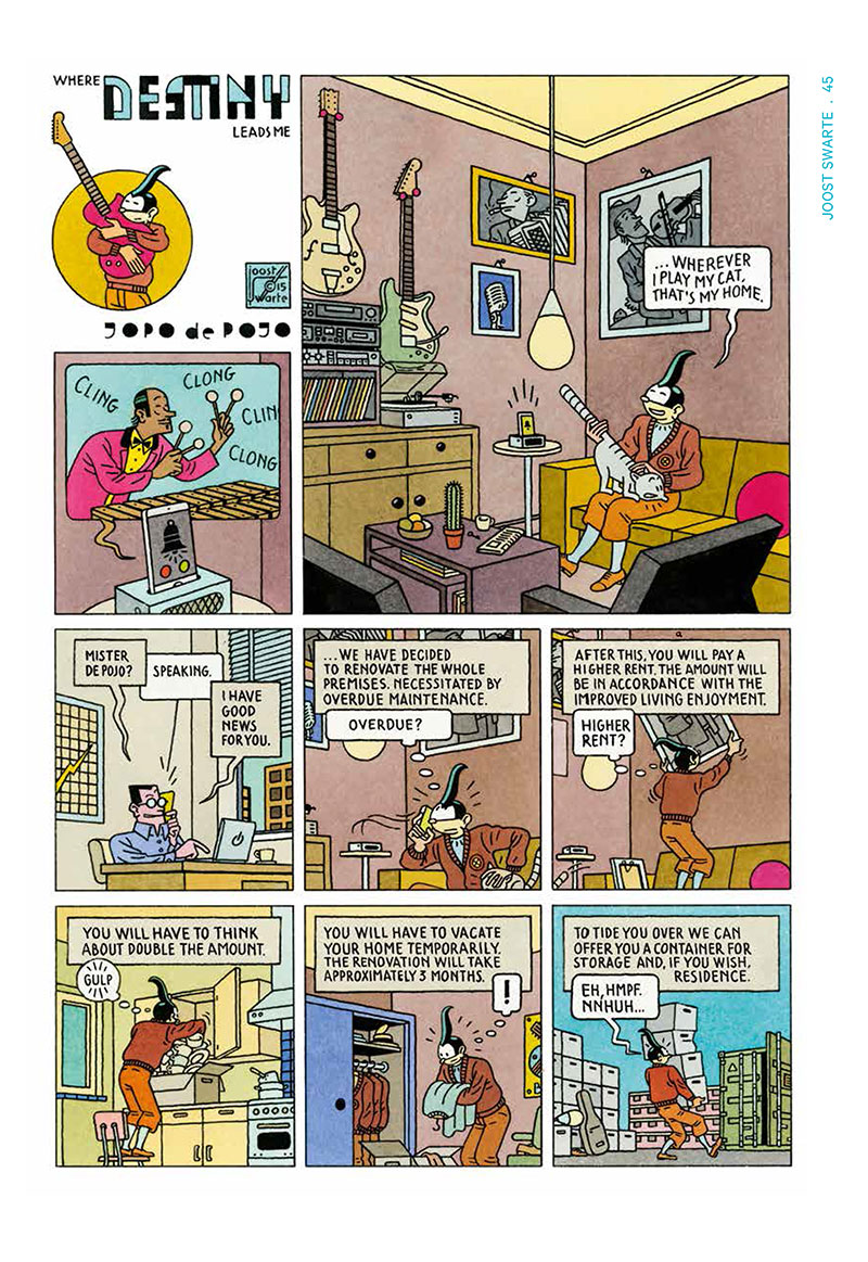 Für Scratches zeichnete Joost Swarte eine neue, vierseitige Comicgeschichte