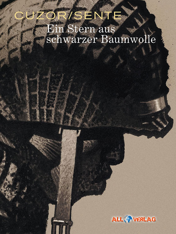 Ein Stern aus schwarzer Baumwolle