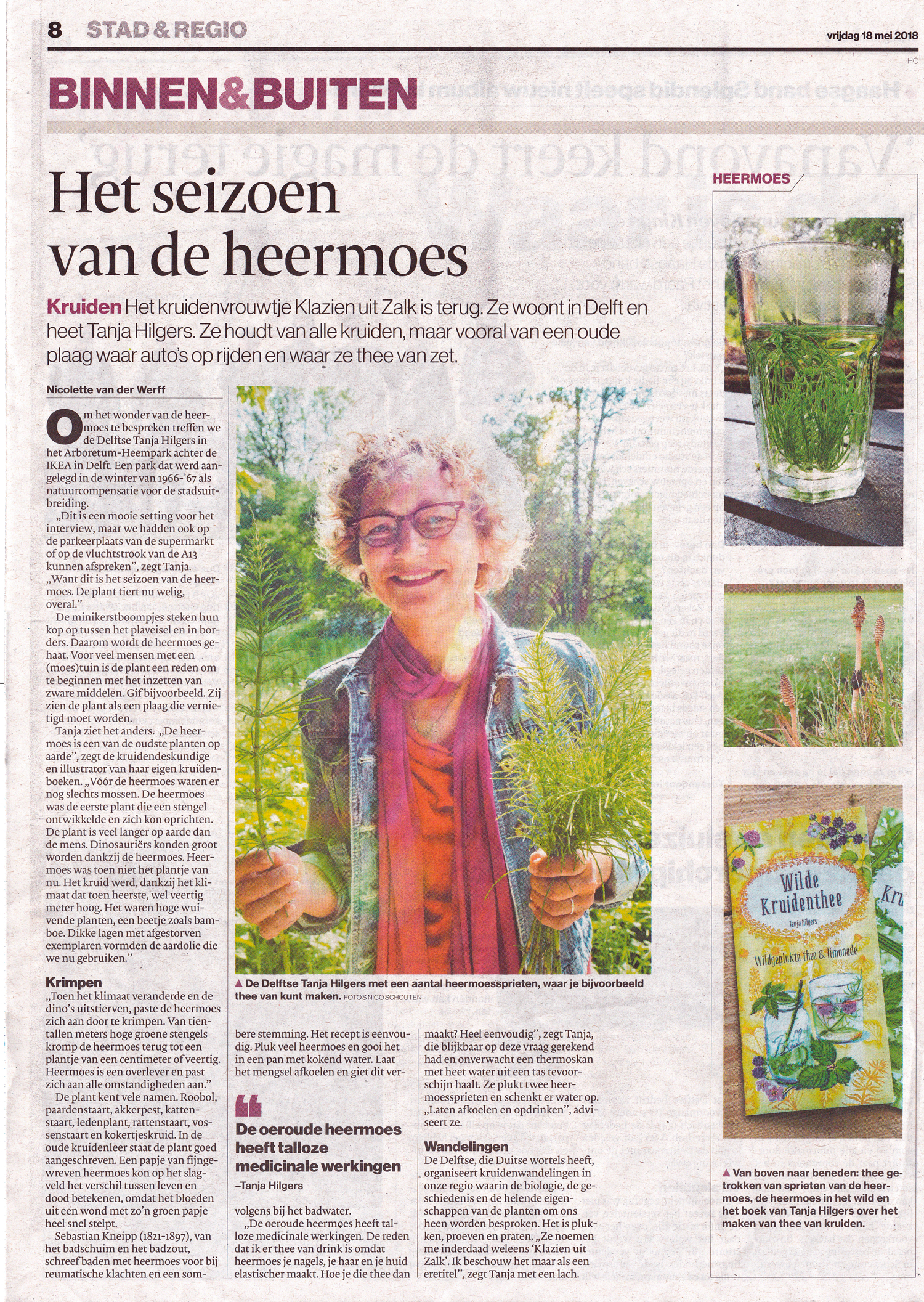 Artikel über Tanja Hilgrs in einer niederländischen Zeitung