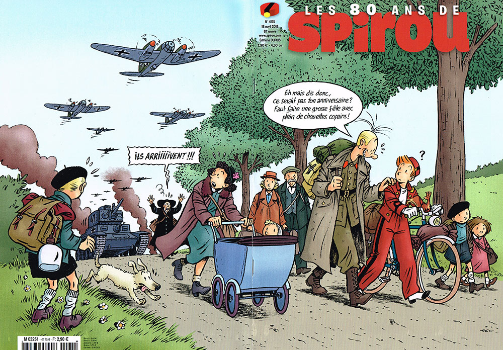 Das Cover von Spirou 4175 mit dem Umlaufcover von Émile Bravo