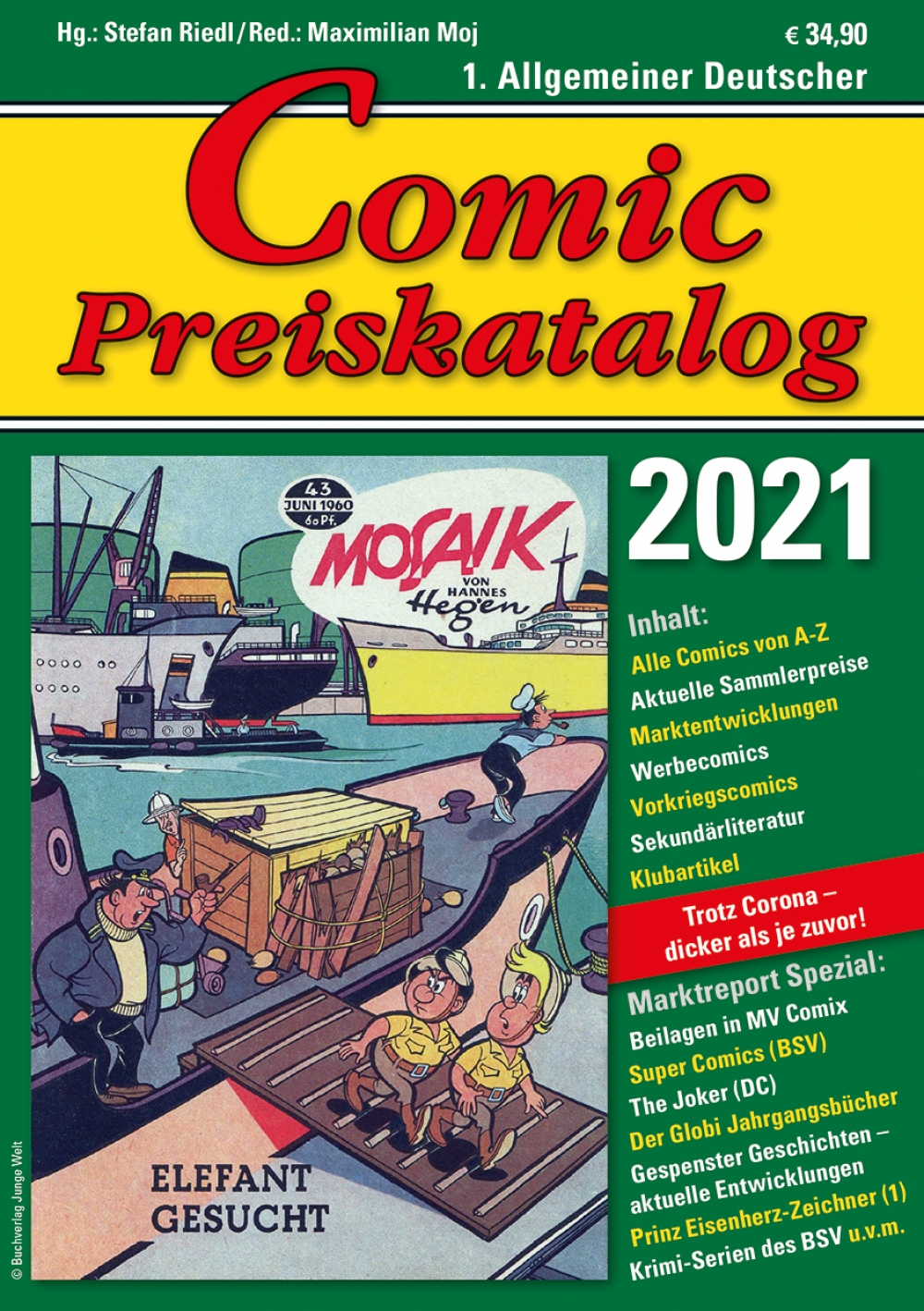 Das Titelbild von Comic-Preiskatalog 2021 Softcover