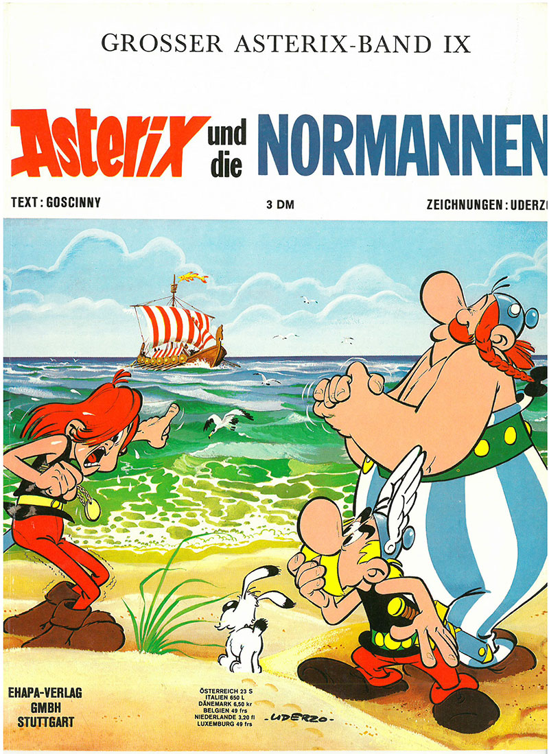 Originalcover der ersten Ausgabe Band 09 Asterix und die Normannen. Asterix® – Obelix® – Idefix ® / © 2020 Les Éditions Albert René / Goscinny – Uderzo