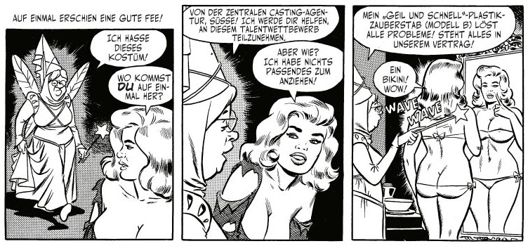 Beispielpanels aus Die erotische Kunst des Wally Wood.