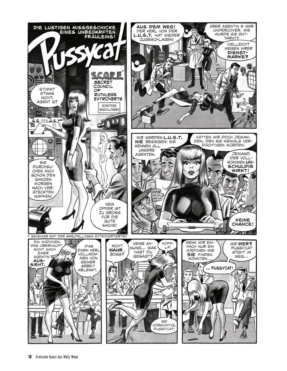 Beispielseite aus Die erotische Kunst des Wally Wood.