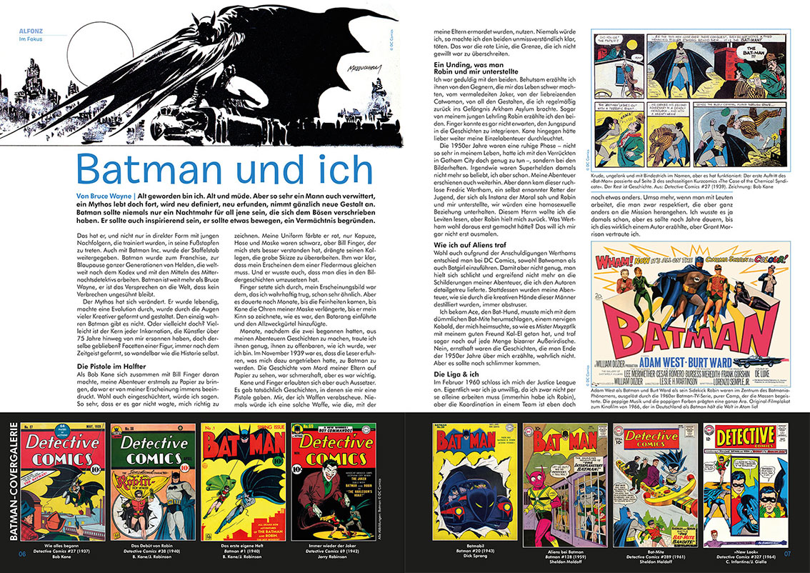 ALFONZ 1/2015: Schwerpunkt Batman wird 75 Jahre alt