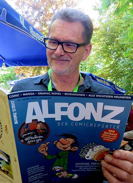 Ivica Astalos liest ALFONZ. Foto © 2017 Edition Alfons