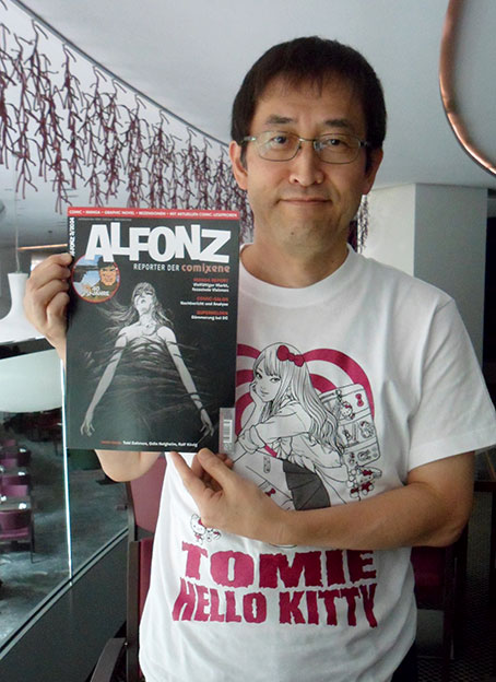 Junji Ito liest ALFONZ. Foto © 2024 Falk Straub