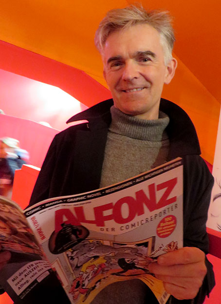 Emmanuel Lepage liest ALFONZ. Foto © 2018 Edition Alfons