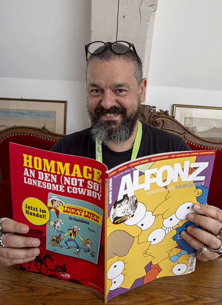 Joann Sfar liest ALFONZ. Foto © 2024 Uwe Zimmermann