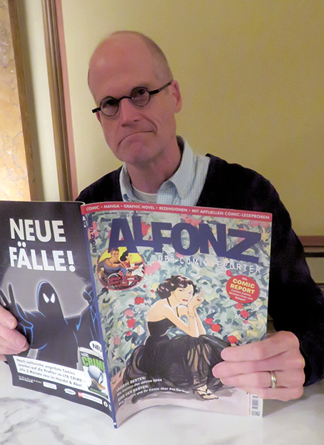 Auch Chris Ware liest ALFONZ. Foto © 2025 Edition Alfons