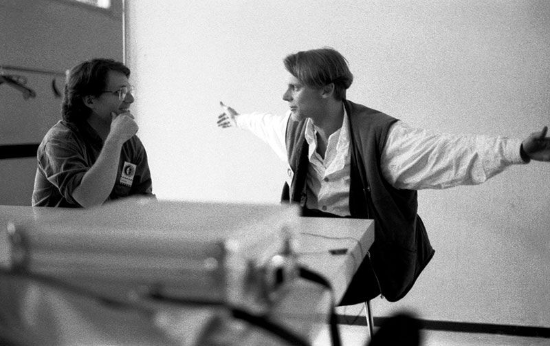 Scott McCloud und Jens Balzer 1994 in Erlangen