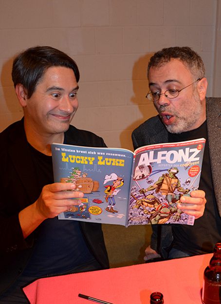 Hauck &amp; Bauer lesen ALFONZ. Foto © 2024 Stefan Svik