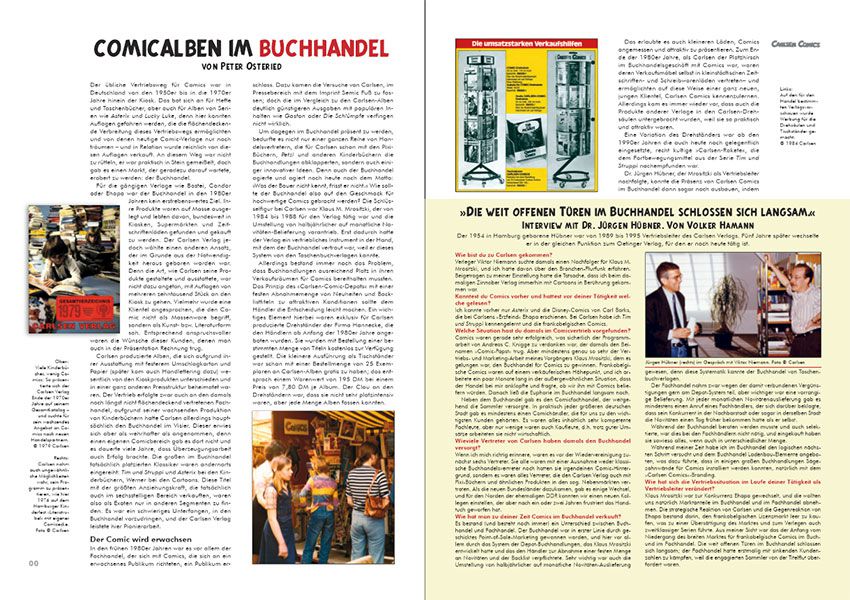 Doppelseite aus dem Dossier »Ein halbes Jahrhundert Carlsen Comics«